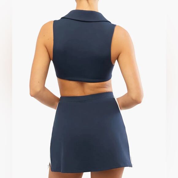 WeWoreWhat Polo Bra Crop Top Blue Medium NWT - Picture 4 of 12